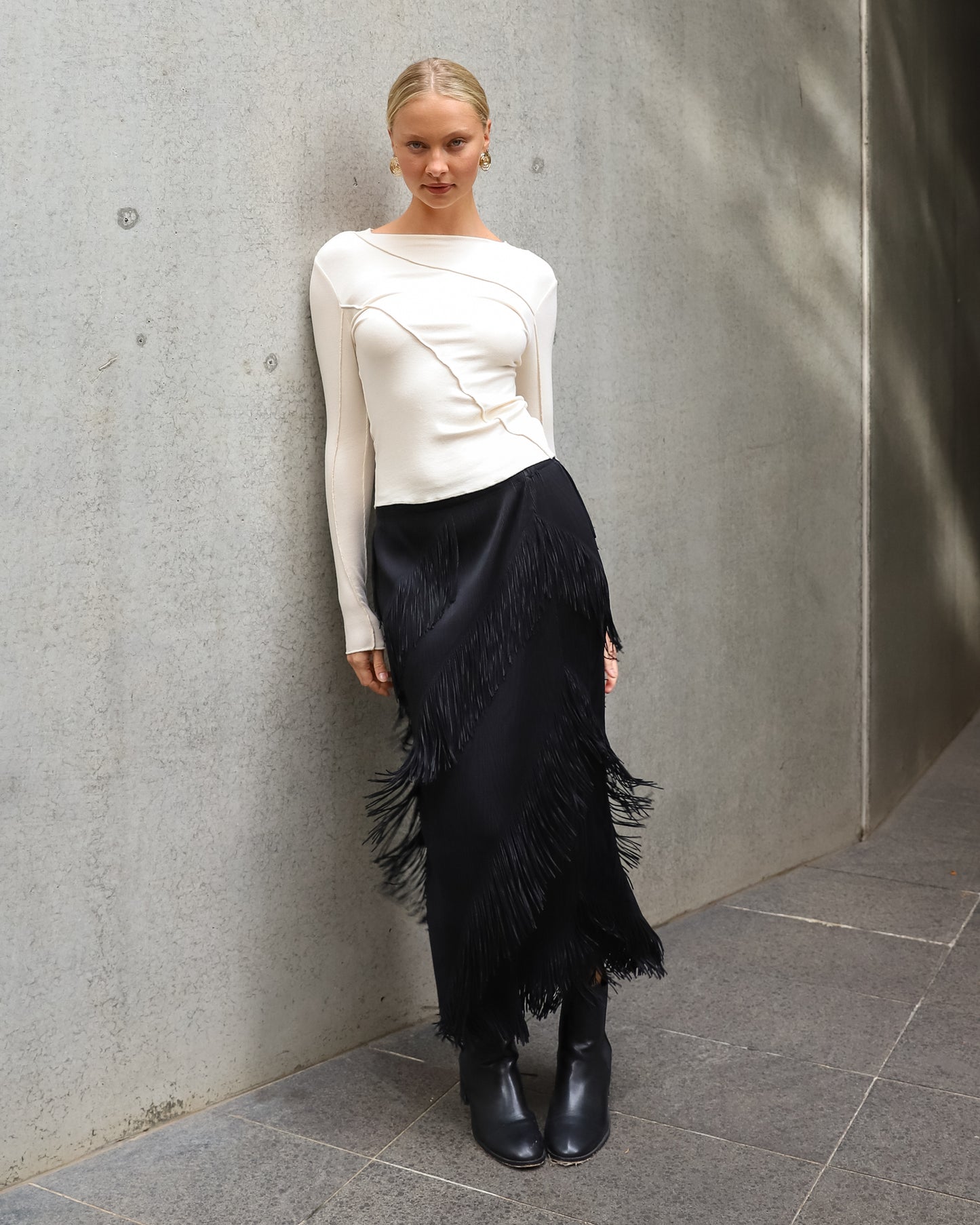 Narella Tassel Skirt by Artikle Clothing