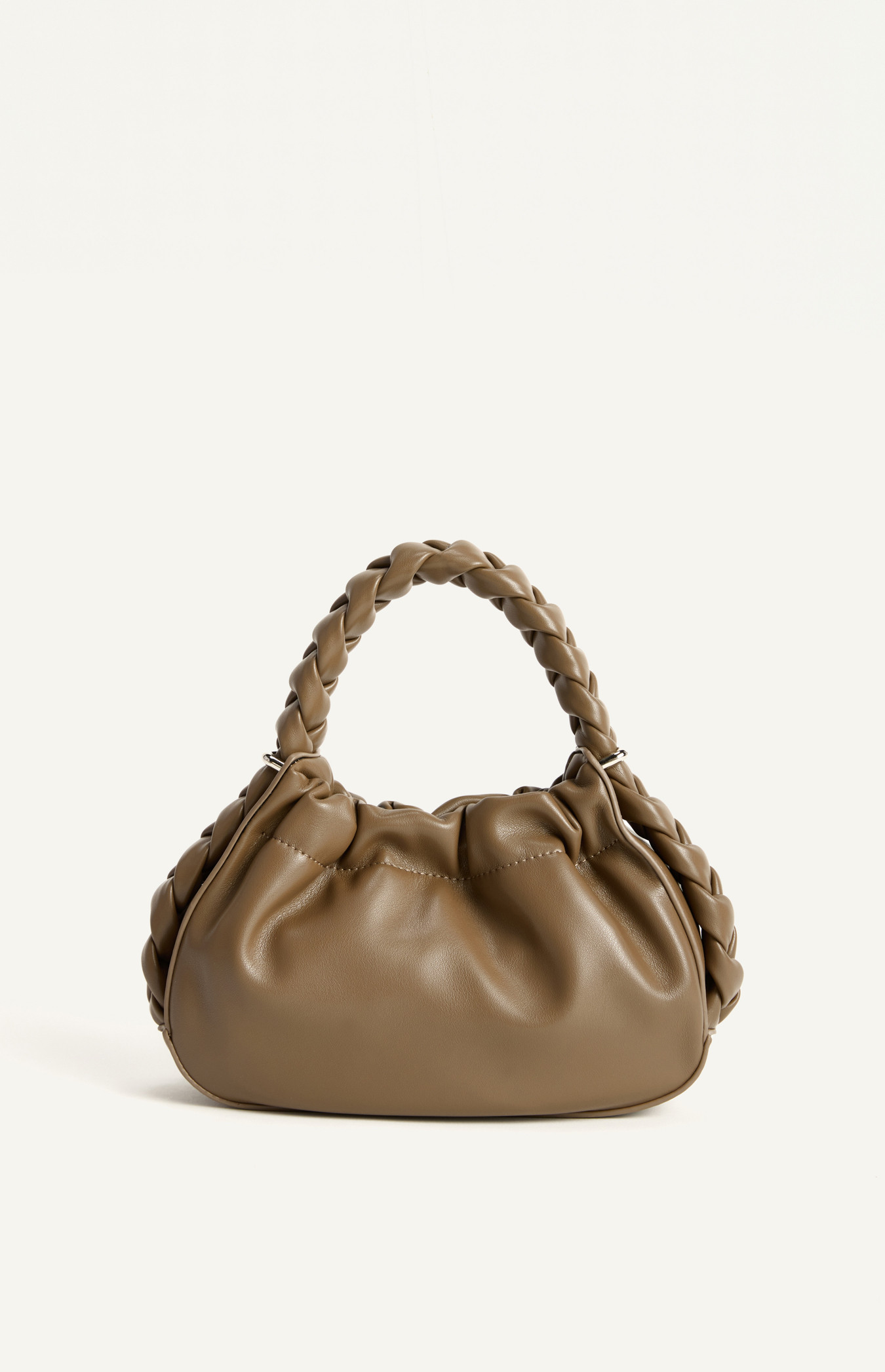 Plait Handbag - Brown