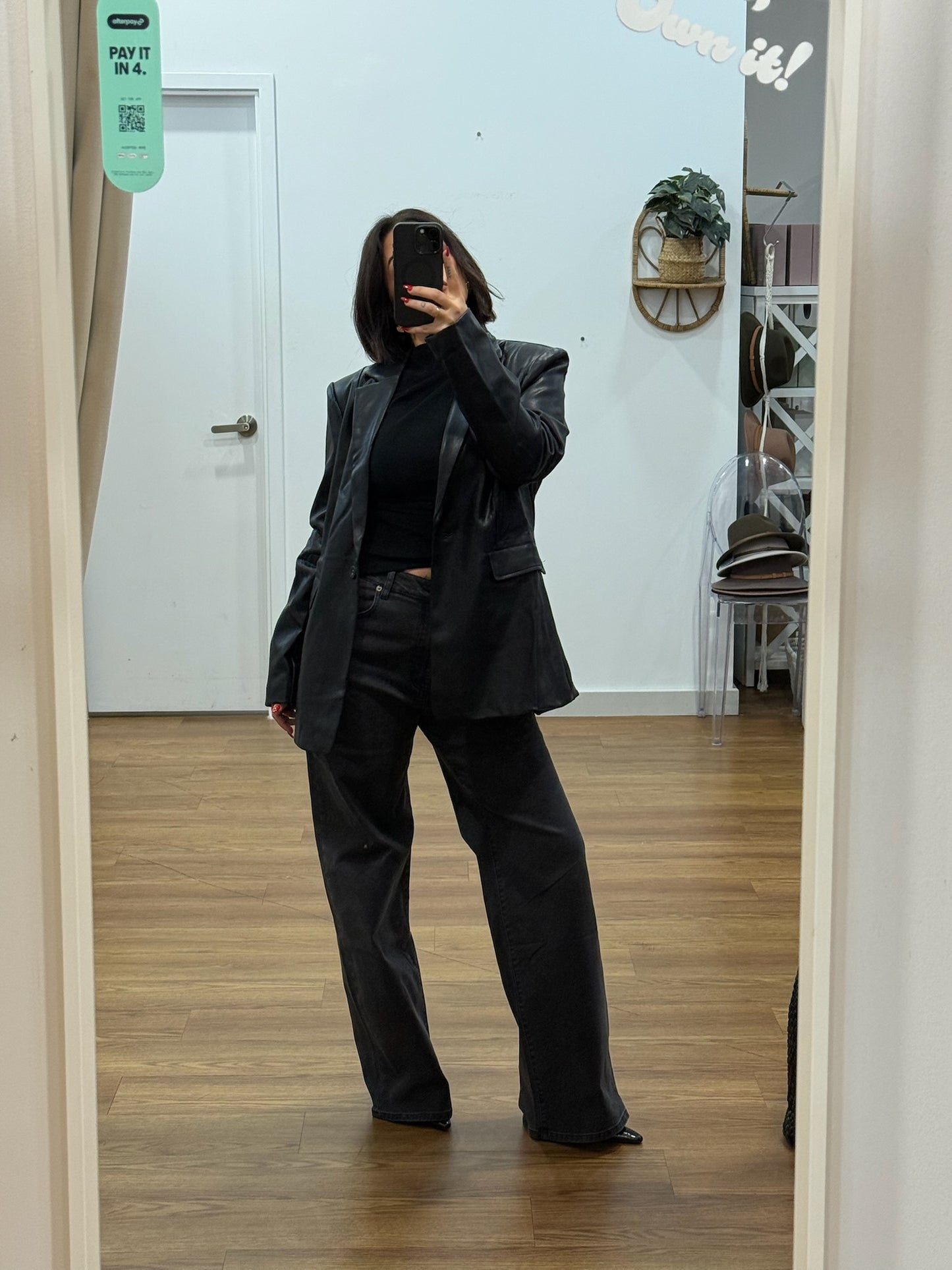 Hattie PU Blazer