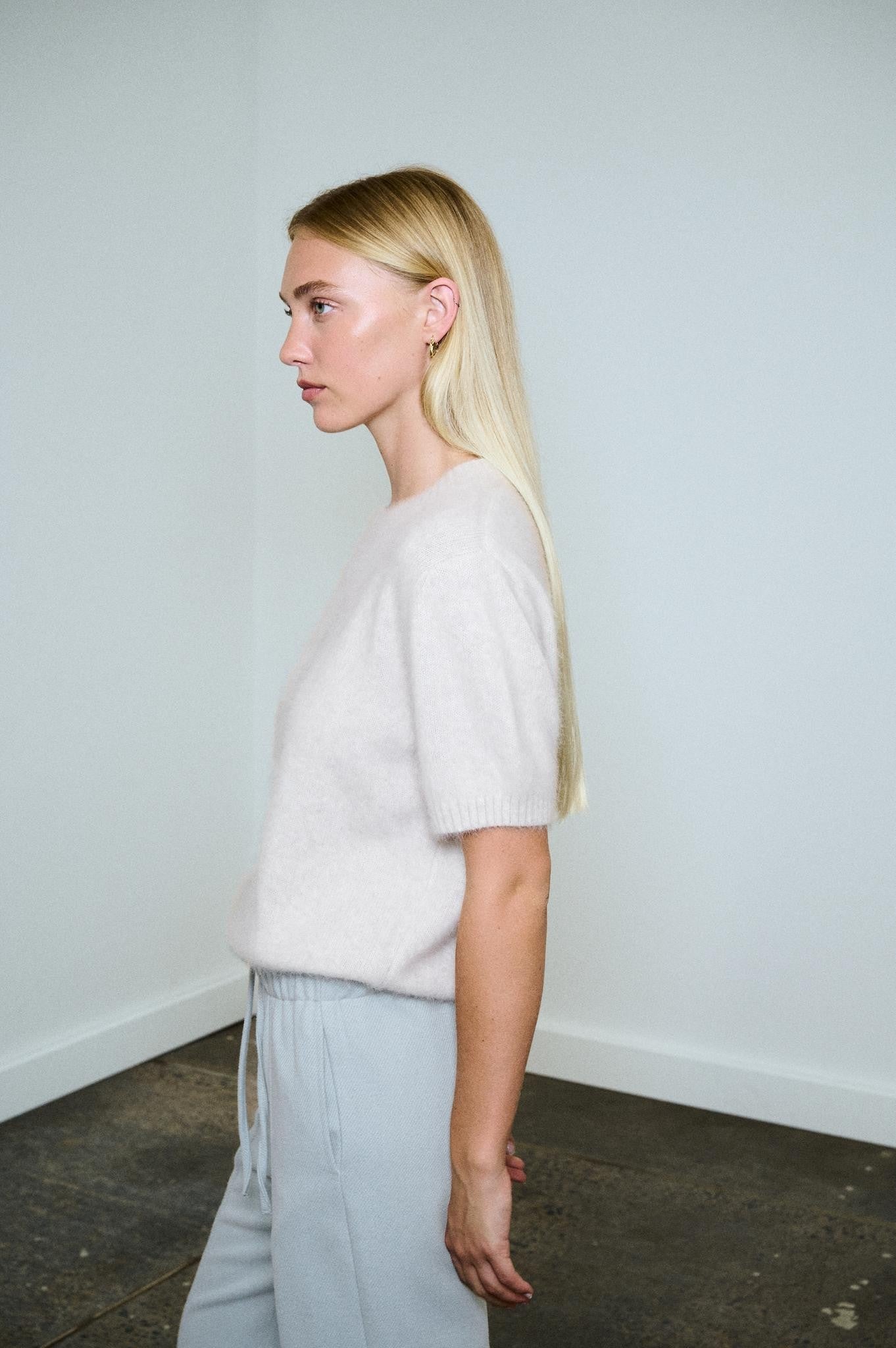 Anna Knit Tee - White by Artikle Clothing