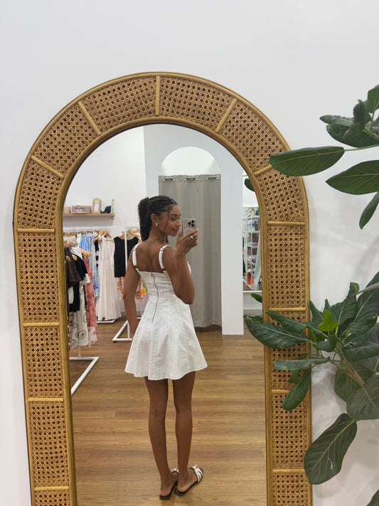 Amica Denim Dress - White