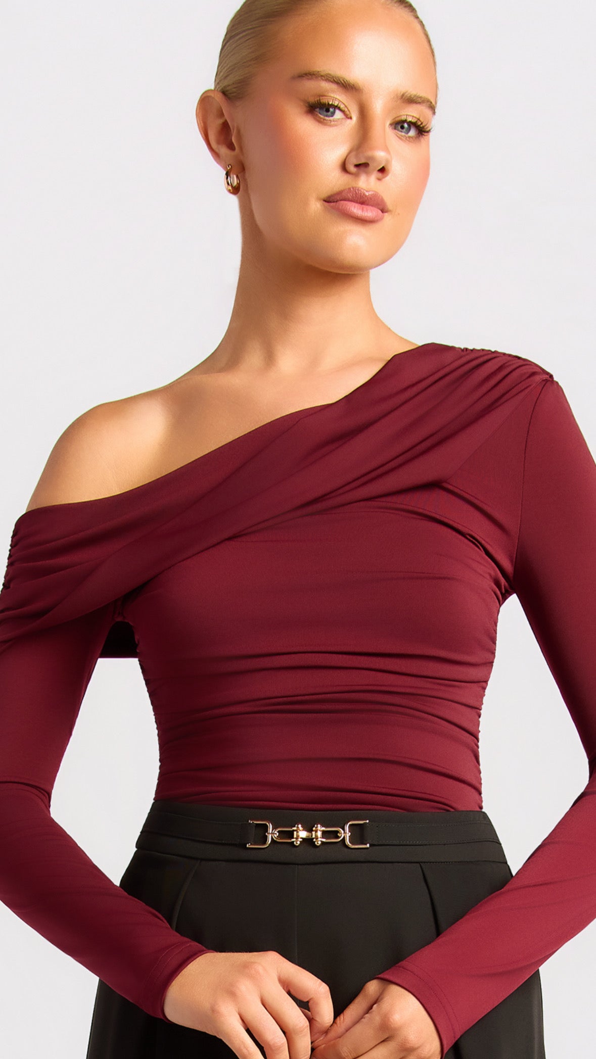 Elisa Merlot Top by Artikle Clothing