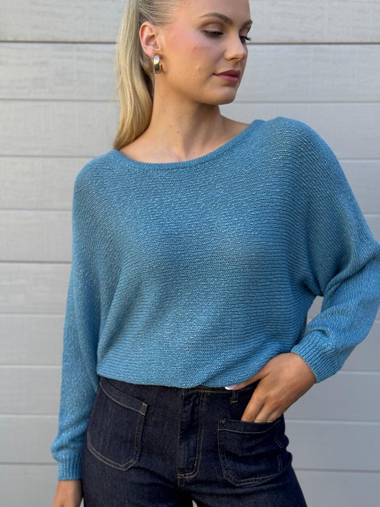 Tape Boat Knit - Blue