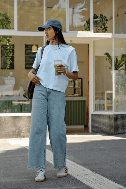 Ceres Life Evie Wide Leg - Vintage Blue by Artikle Clothing