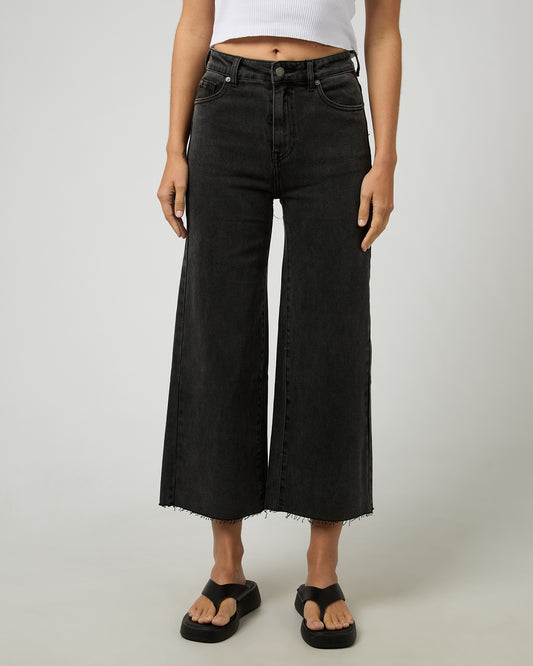 All About Eve Charlie High Rise Wide Leg - Washed Black by Artikle Clothing