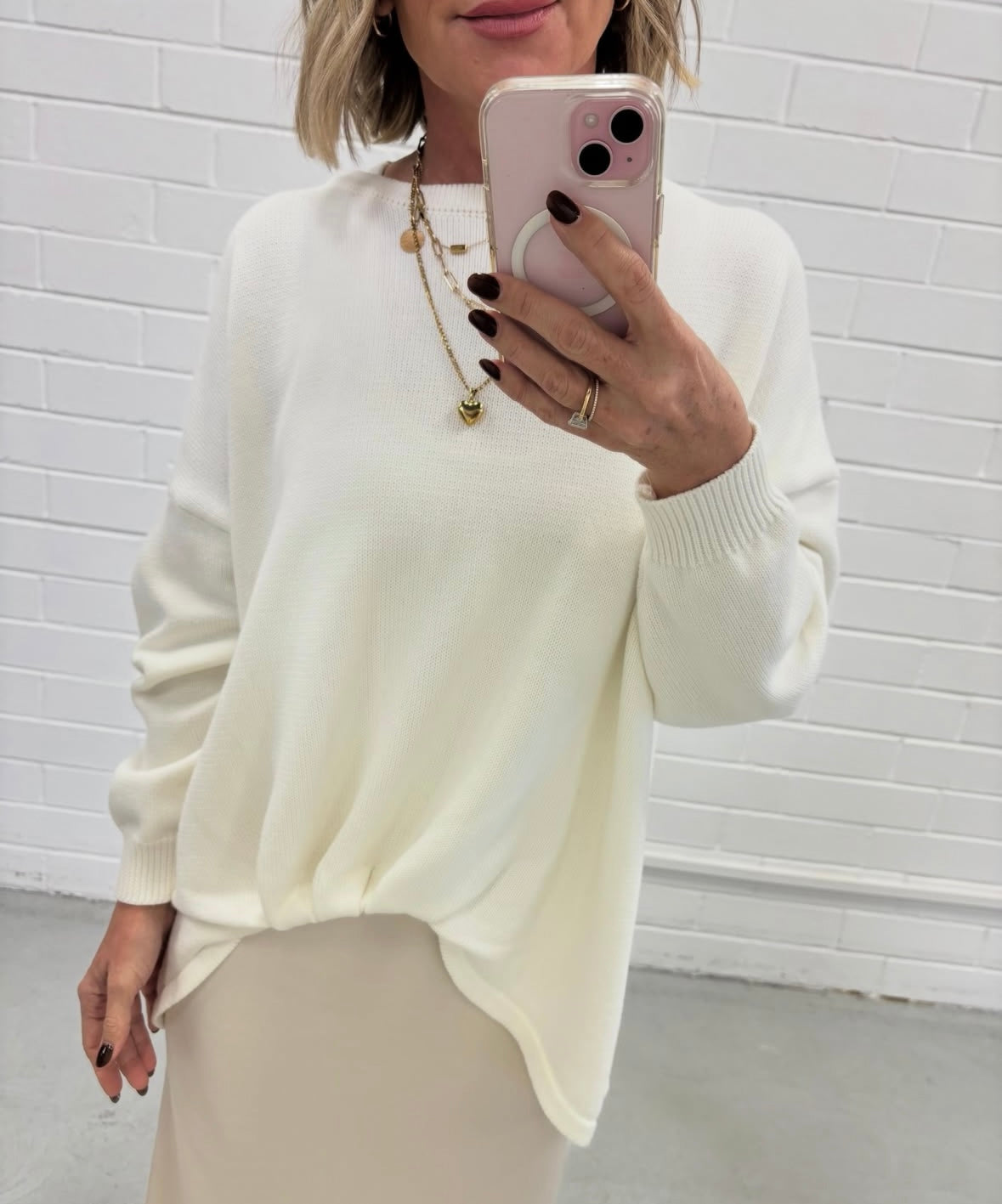 Tuck Jumper - White by Artikle Clothing