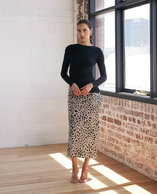 Leopard Midi Skirt