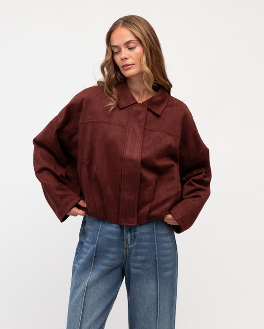 Brooklyn Bomber Jacket - Plum by Artikle Clothing