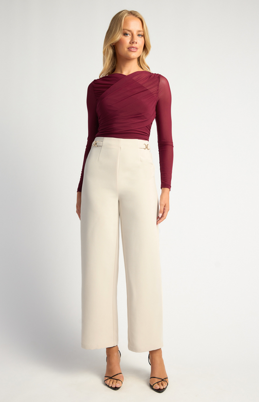 Blake Straight Leg Pant - Bone