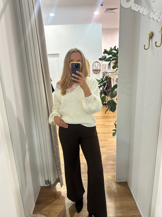 Lola Lace Trim Knit by Artikle Clothing