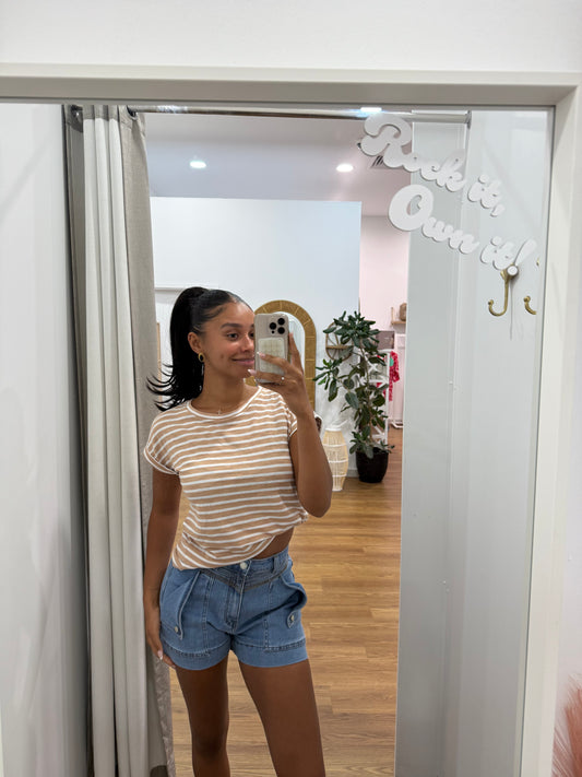 Little Lies Oscar Tee - Toffee