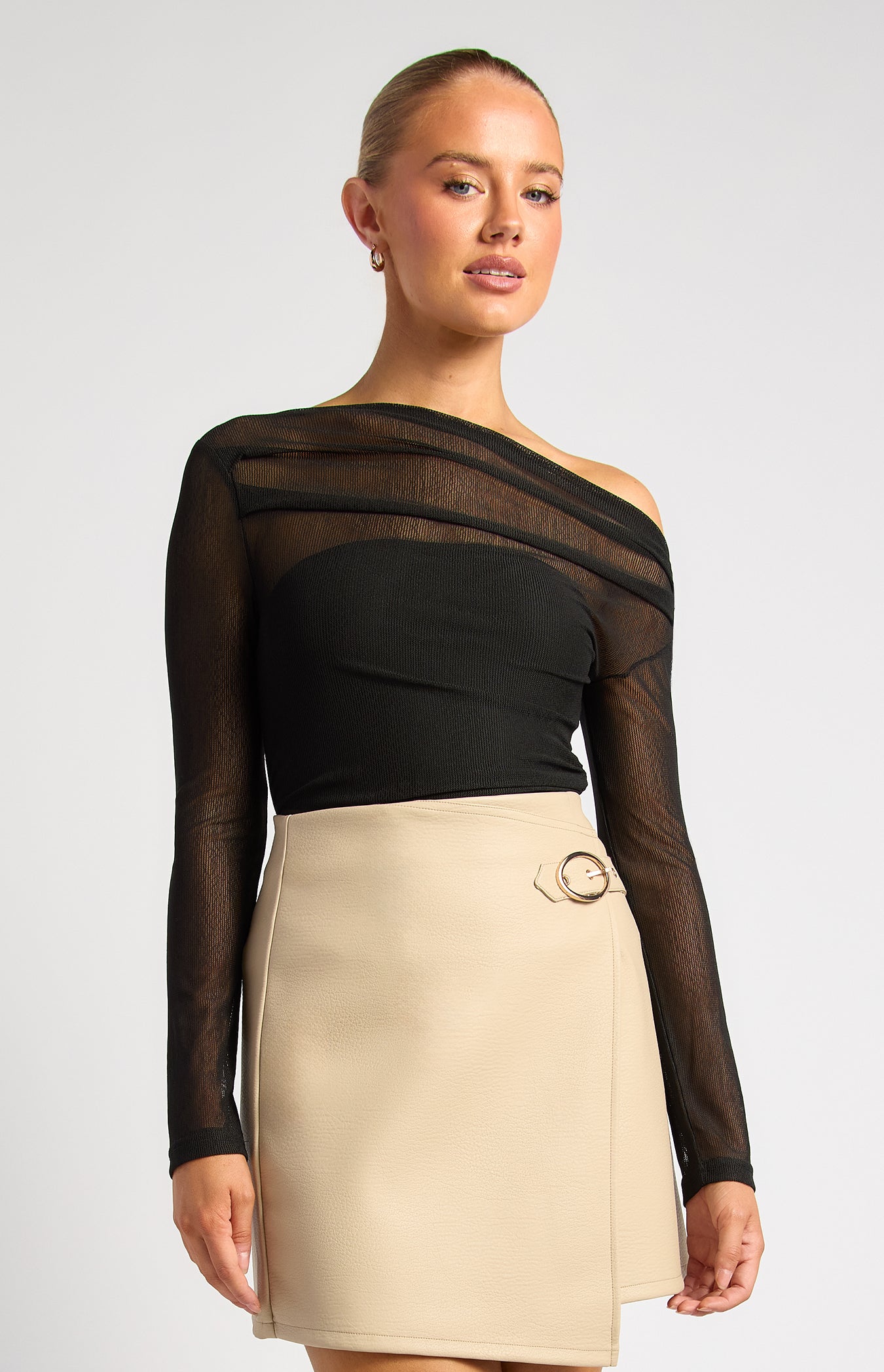Whitney Sheer Top - Black by Artikle Clothing