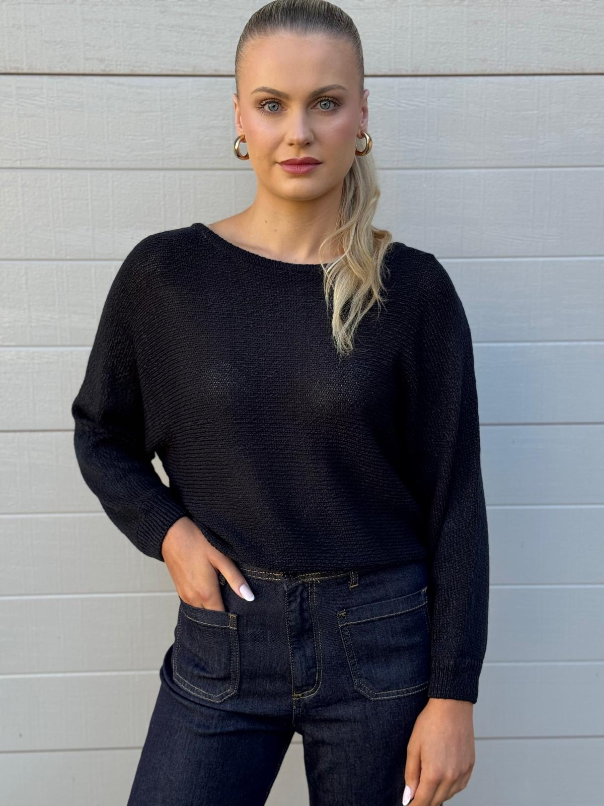 Tape Boat Knit - Black by Artikle Clothing