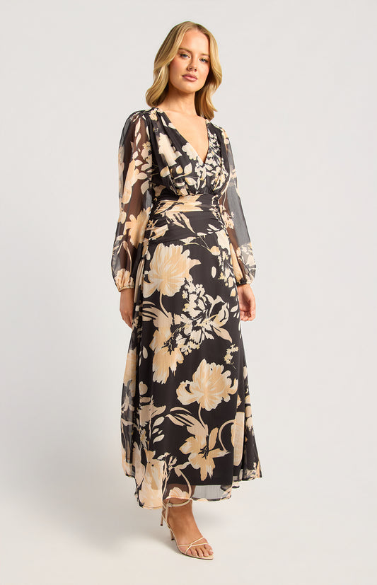 Penny Maxi Dress - Floral Print by Artikle Clothing