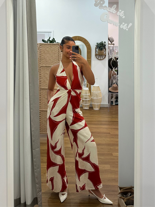 Arlette Halter Neck Jumpsuit