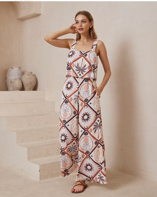 Mela Jumpsuit - Palm