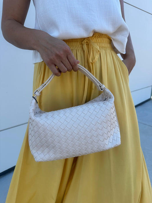 Style State Woven Shoulder Bag - Ivory