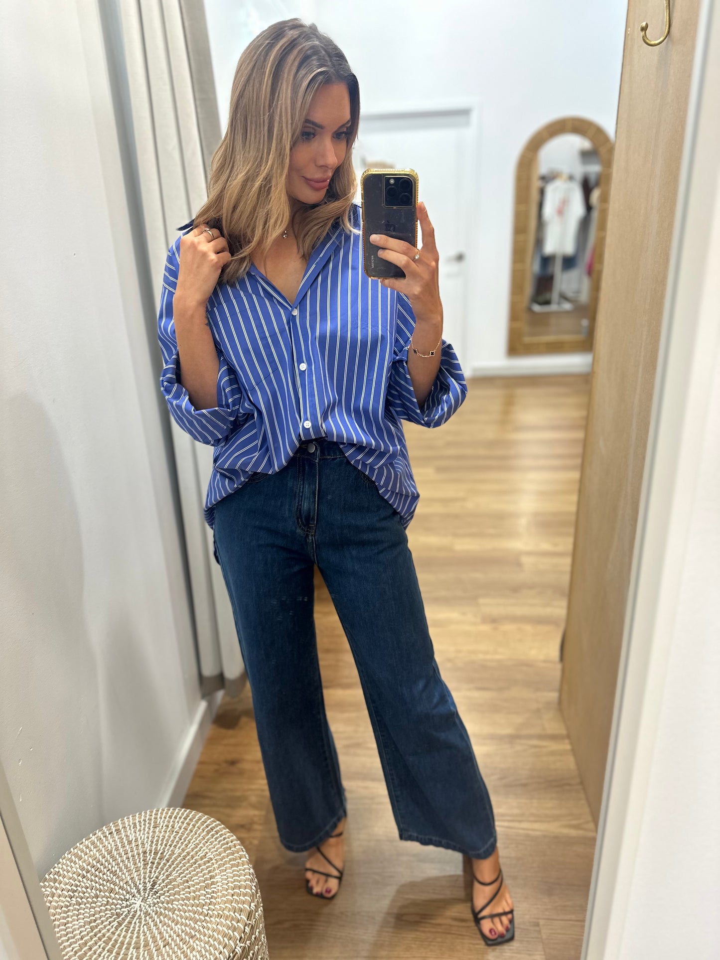 Charli Stripe Shirt - Blue