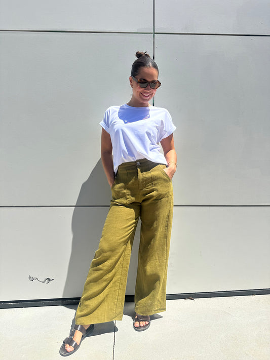 Jude Linen Pant by Little Lies