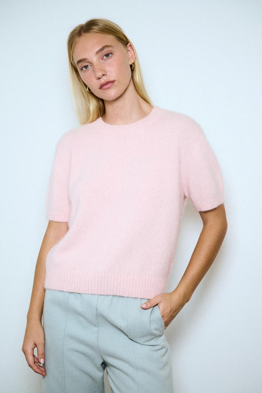 Anna Knit Tee - Pink by Artikle Clothing