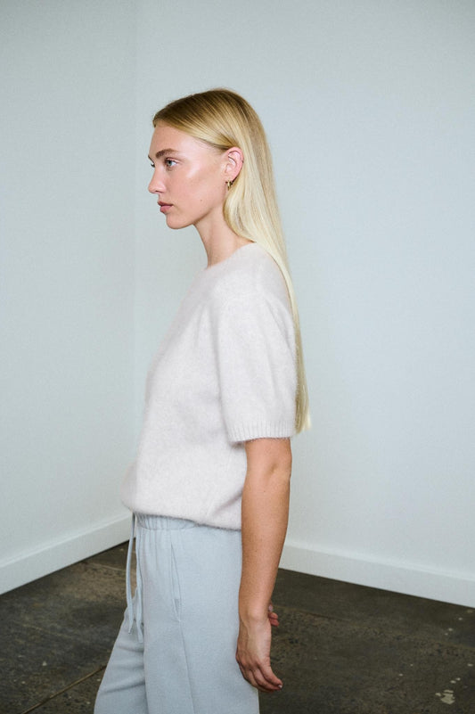 Anna Knit Tee - White by Artikle Clothing