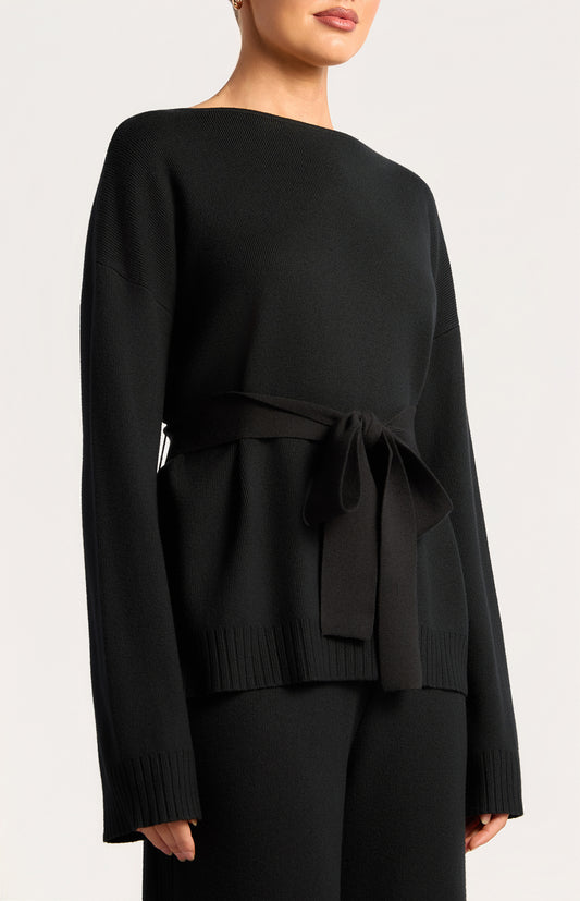 Adele Tie Top - Black by Artikle Clothing
