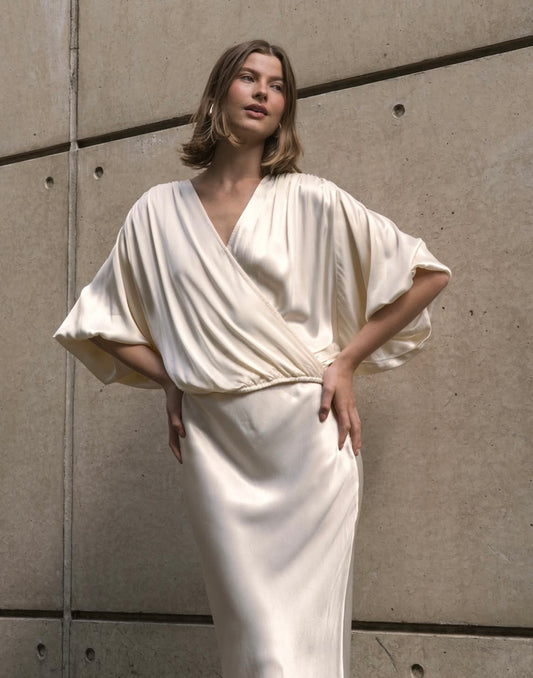 Mabel Drape Satin Top