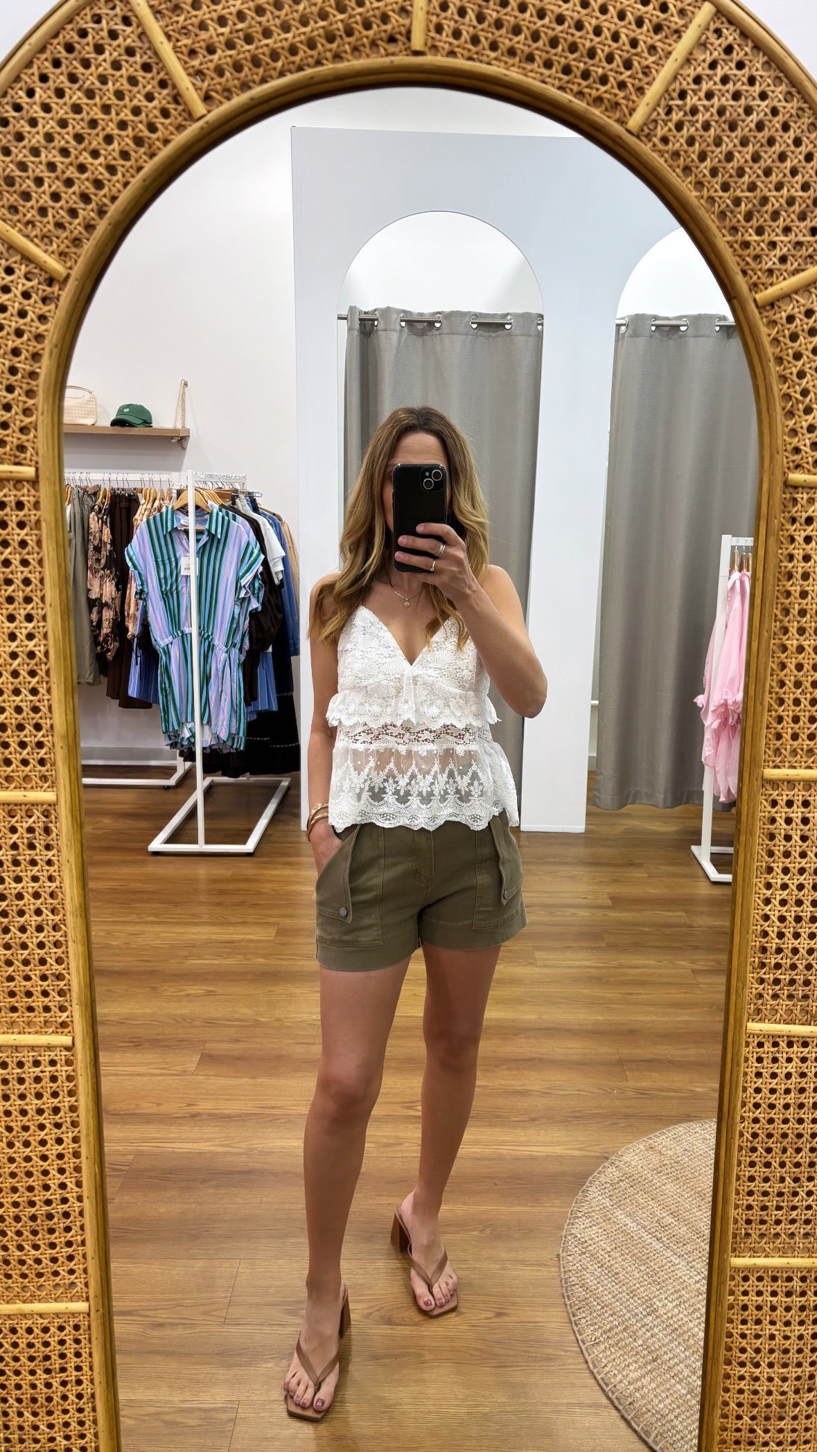 Khaki Denim Shorts by Artikle Clothing