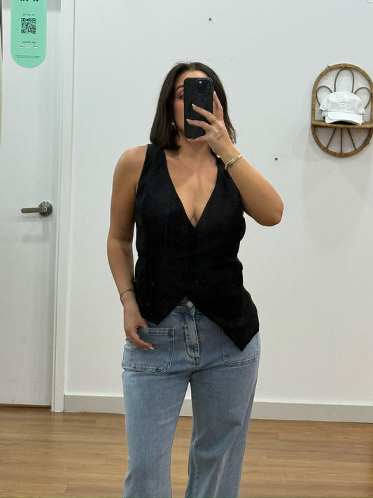 West Wrap Top - Black