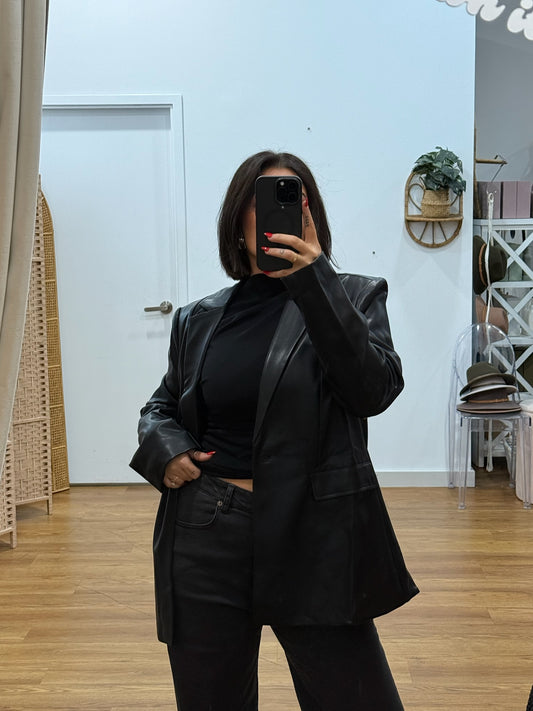 Hattie PU Blazer