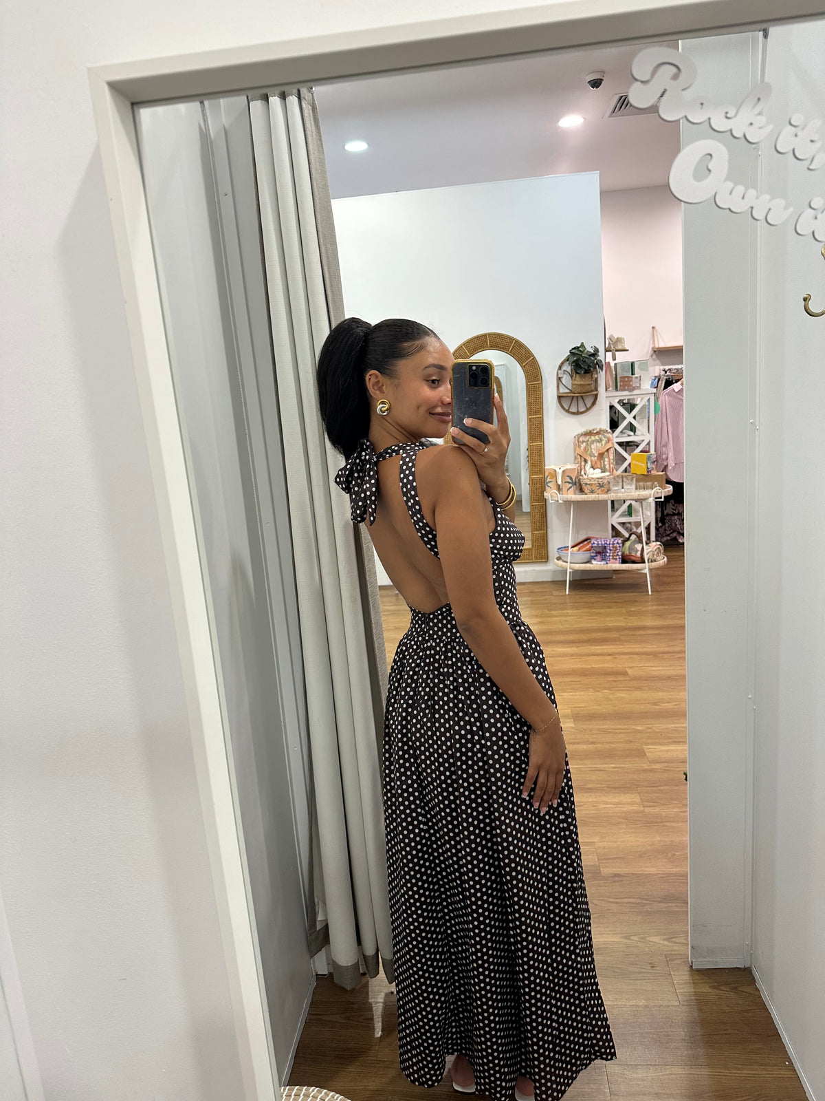 Roni Spot Maxi Dress by Indikah by Artikle Clothing