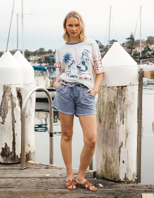 Cowboy Mermaid Tee by Paper Heart