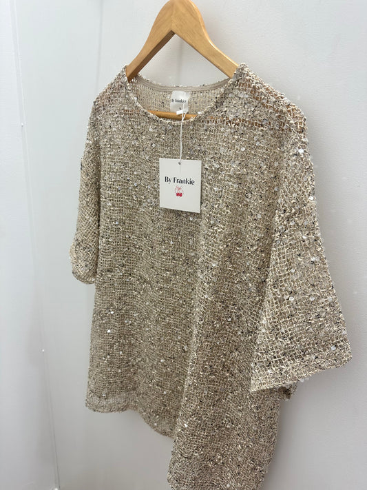 By Frankie Sequin Tee - Beige