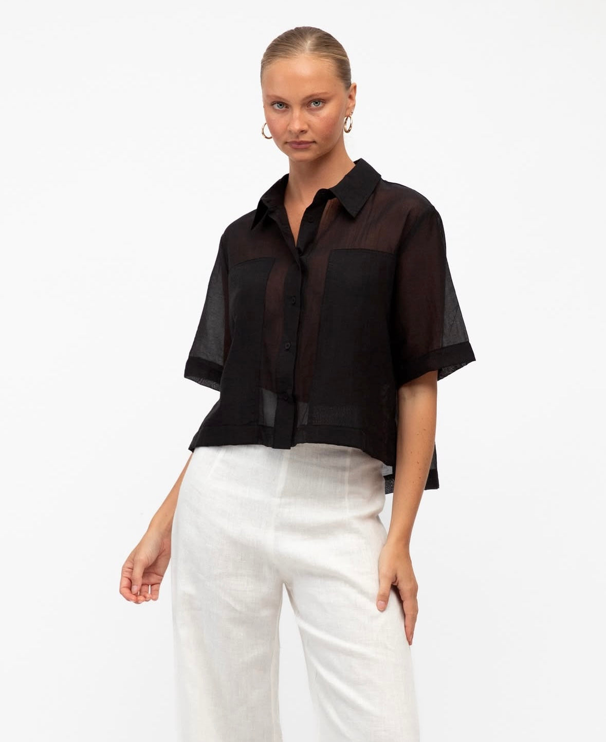 Sheer Top - Black by Artikle Clothing