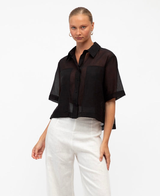 Sheer Top - Black by Artikle Clothing