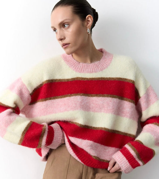 Lizzie Stripe Sweater by Little Lies by Artikle Clothing
