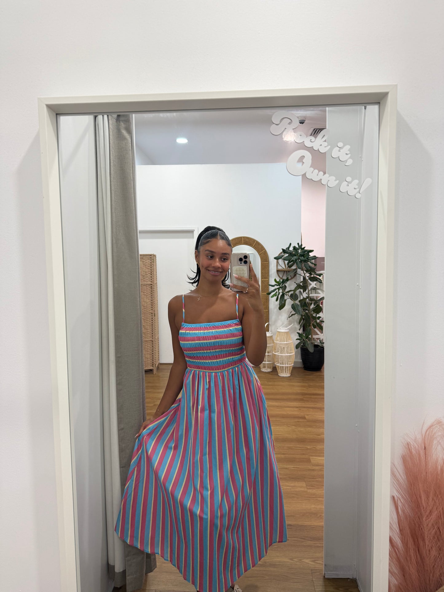 Pretty Stripe Midi Dress