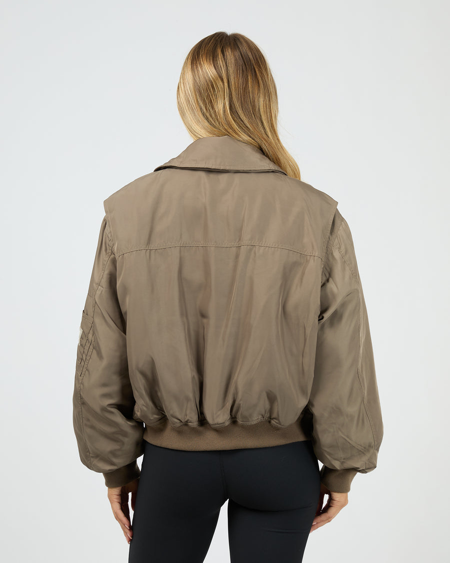 Active Luxe Bomber - Mocha by Artikle Clothing