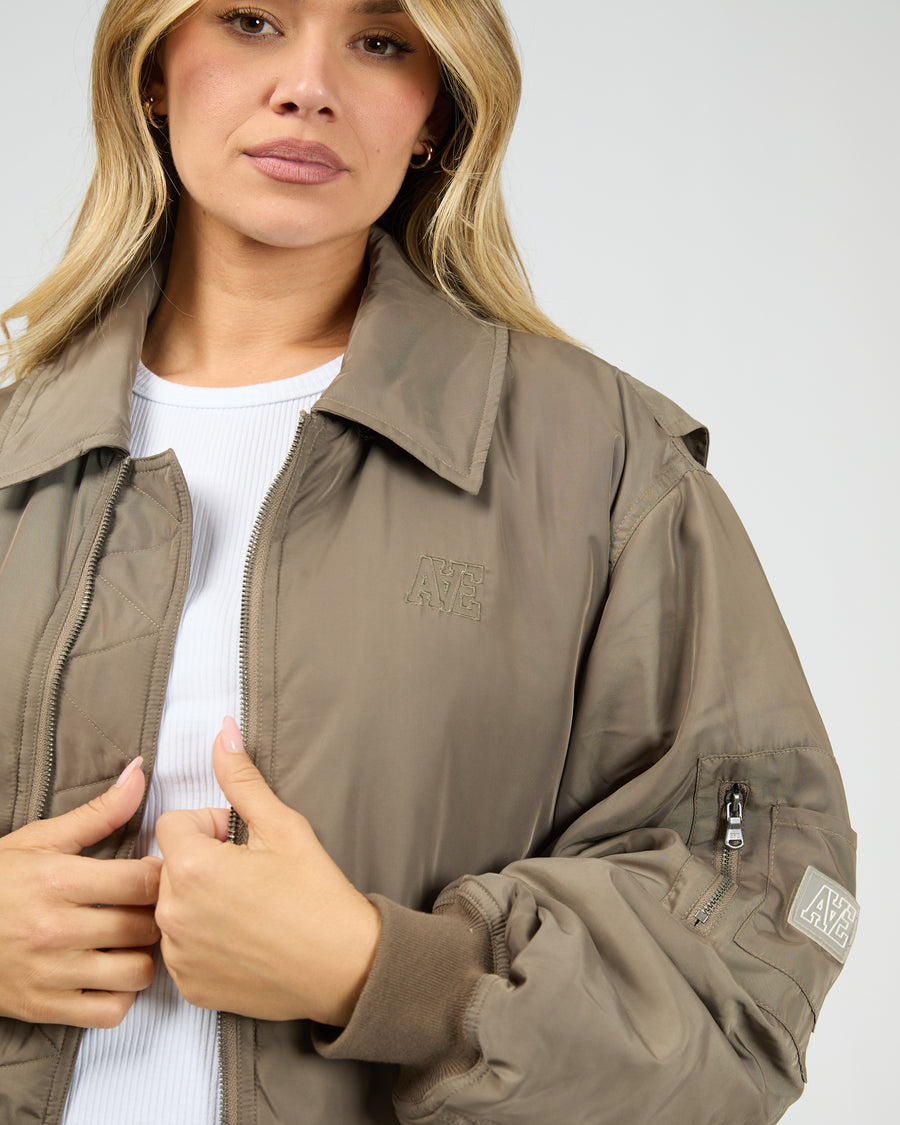 Active Luxe Bomber - Mocha by Artikle Clothing