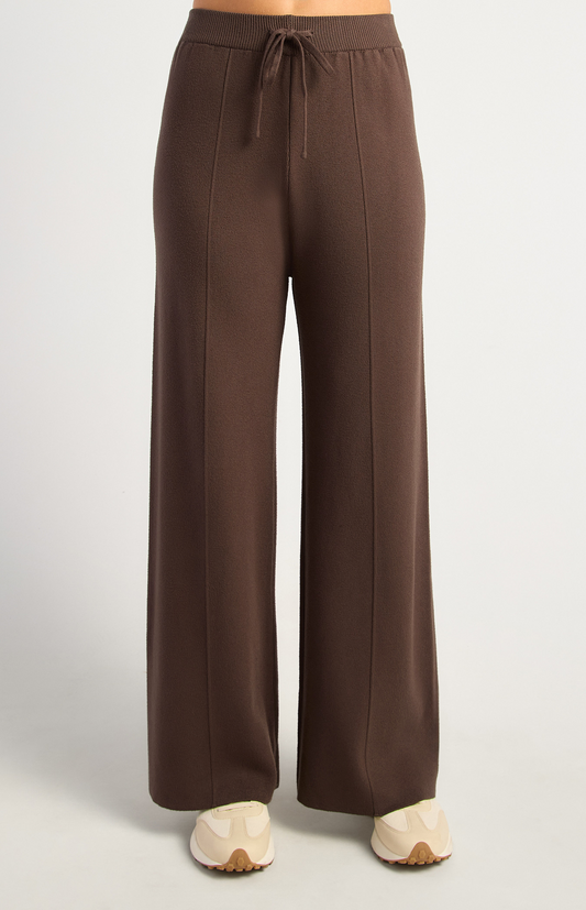 Detail Knit Pant - Chocolate