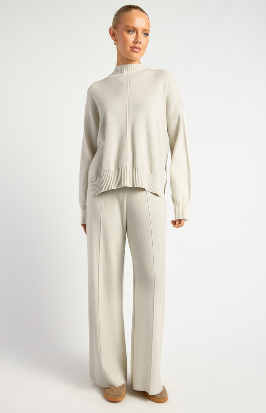 Detail Knit Pant - Bone