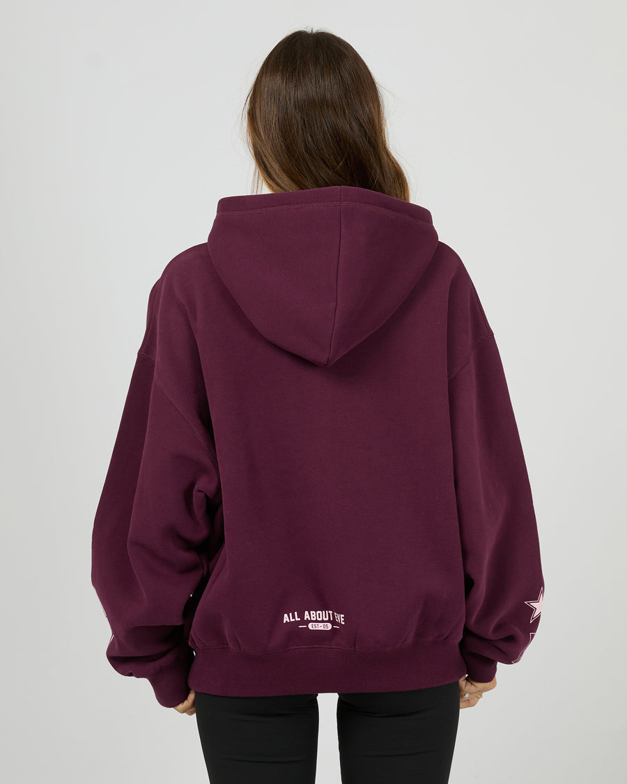 Empower Box Hoodie - Wine by Artikle Clothing