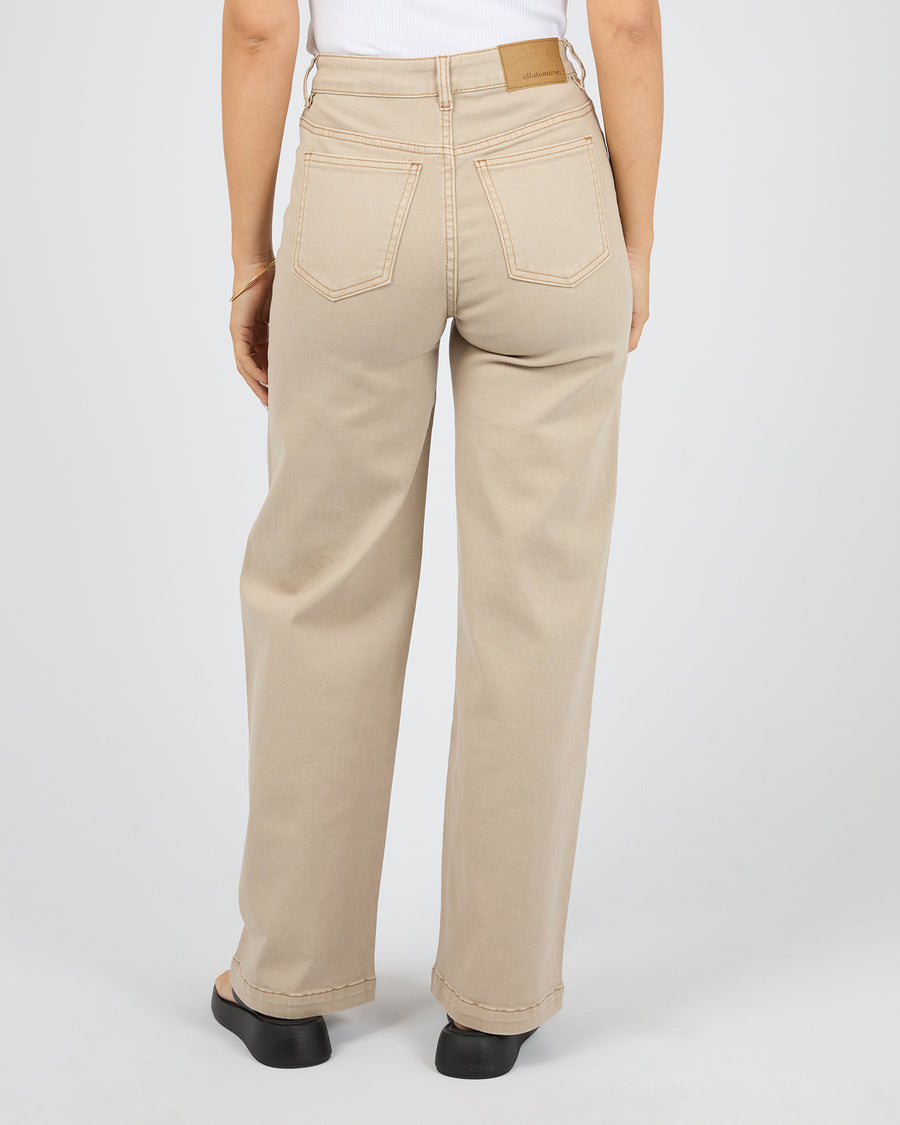 Jacqui Wide Leg Jeans - Beige by Artikle Clothing