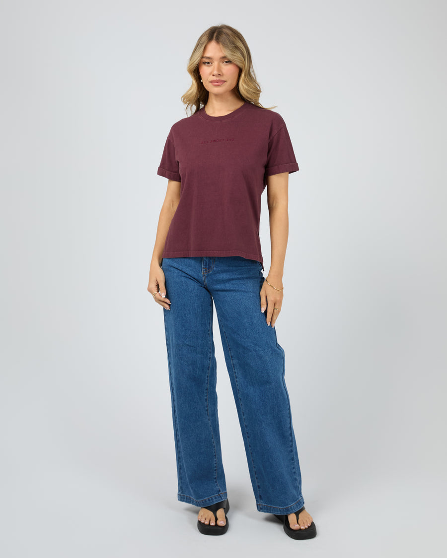 AAE Washed Tee - Wine by Artikle Clothing
