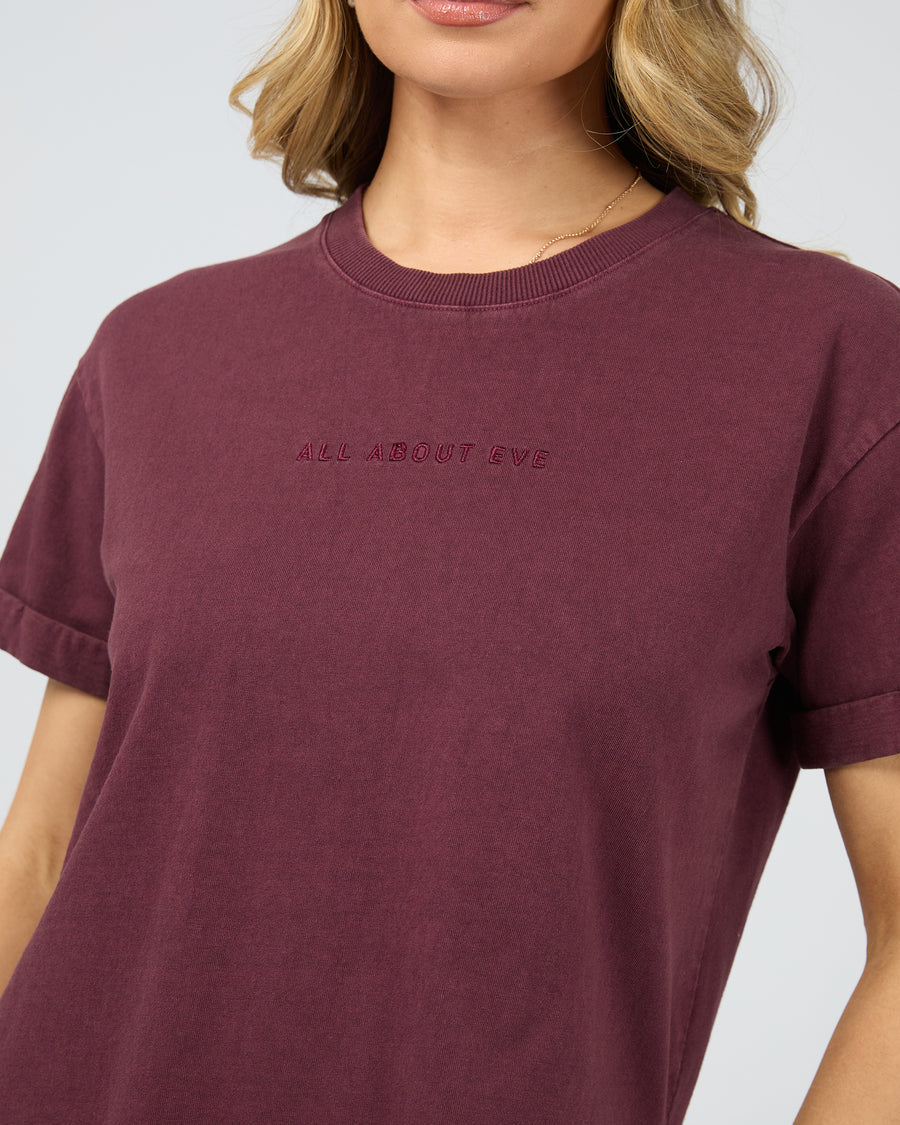 AAE Washed Tee - Wine by Artikle Clothing
