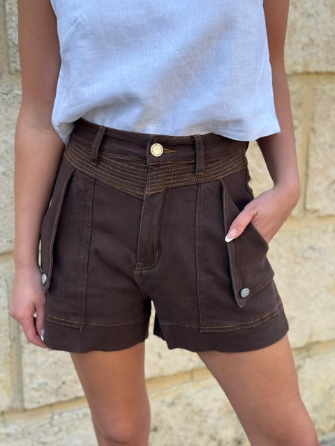 Mykos Denim Short - Chocolate by Artikle Clothing
