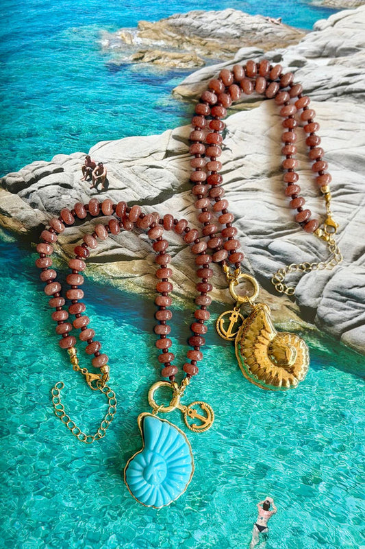 Ammonite Treasure Necklace by Mosk Melbourne by Artikle Clothing