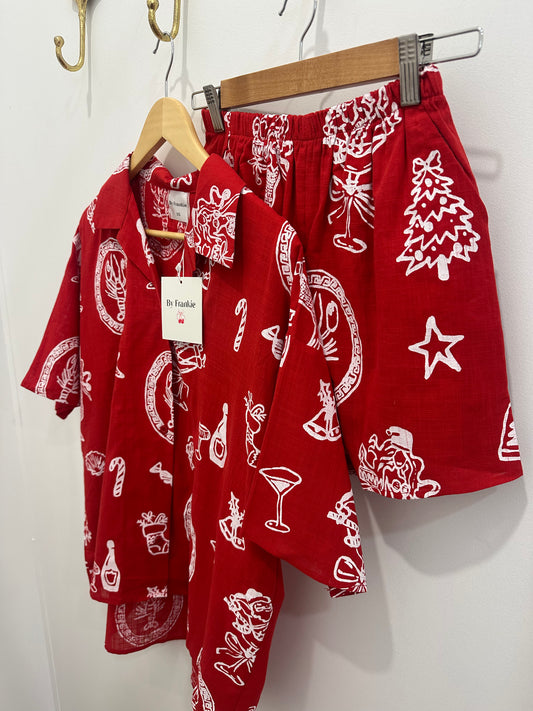 By Frankie Xmas Short Set