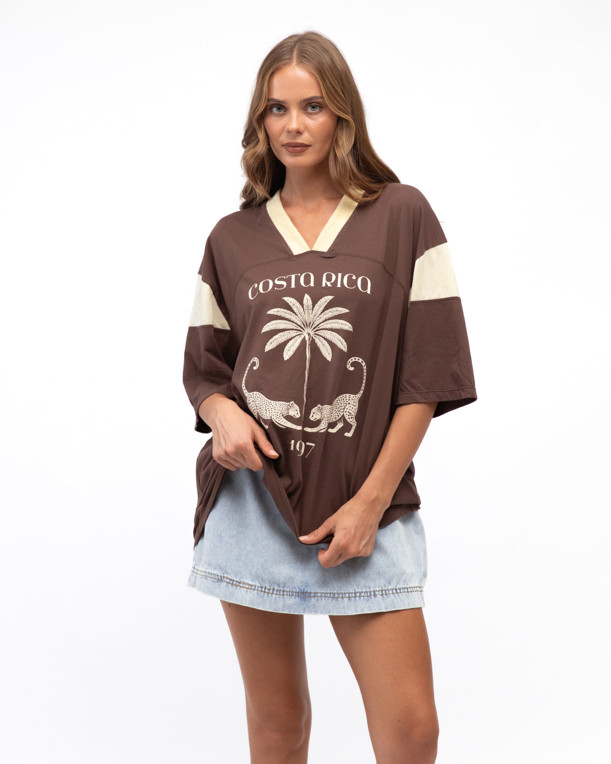 Paper Heart Costa Rica Tee - Chocolate by Artikle Clothing