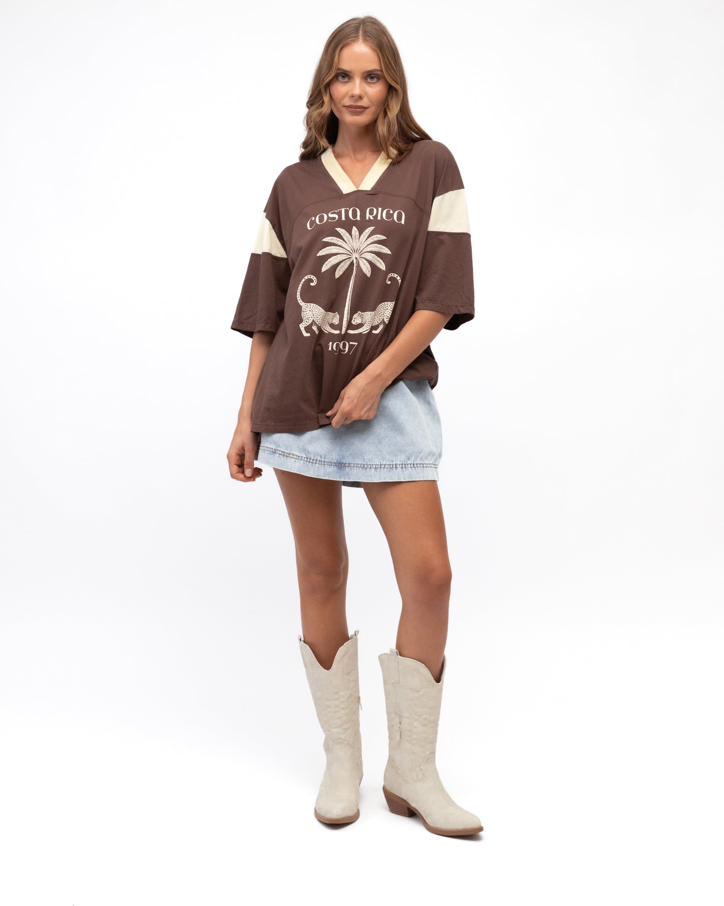 Paper Heart Costa Rica Tee - Chocolate by Artikle Clothing